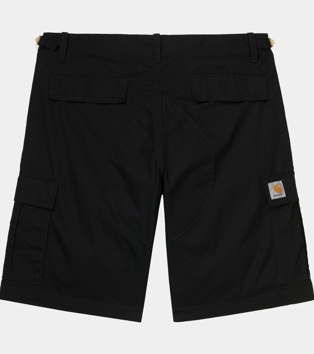 Aviation Short Black Rinsed
