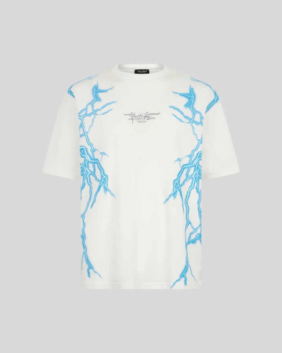 White T-Shirt
Lateral Light Blue
Lightning