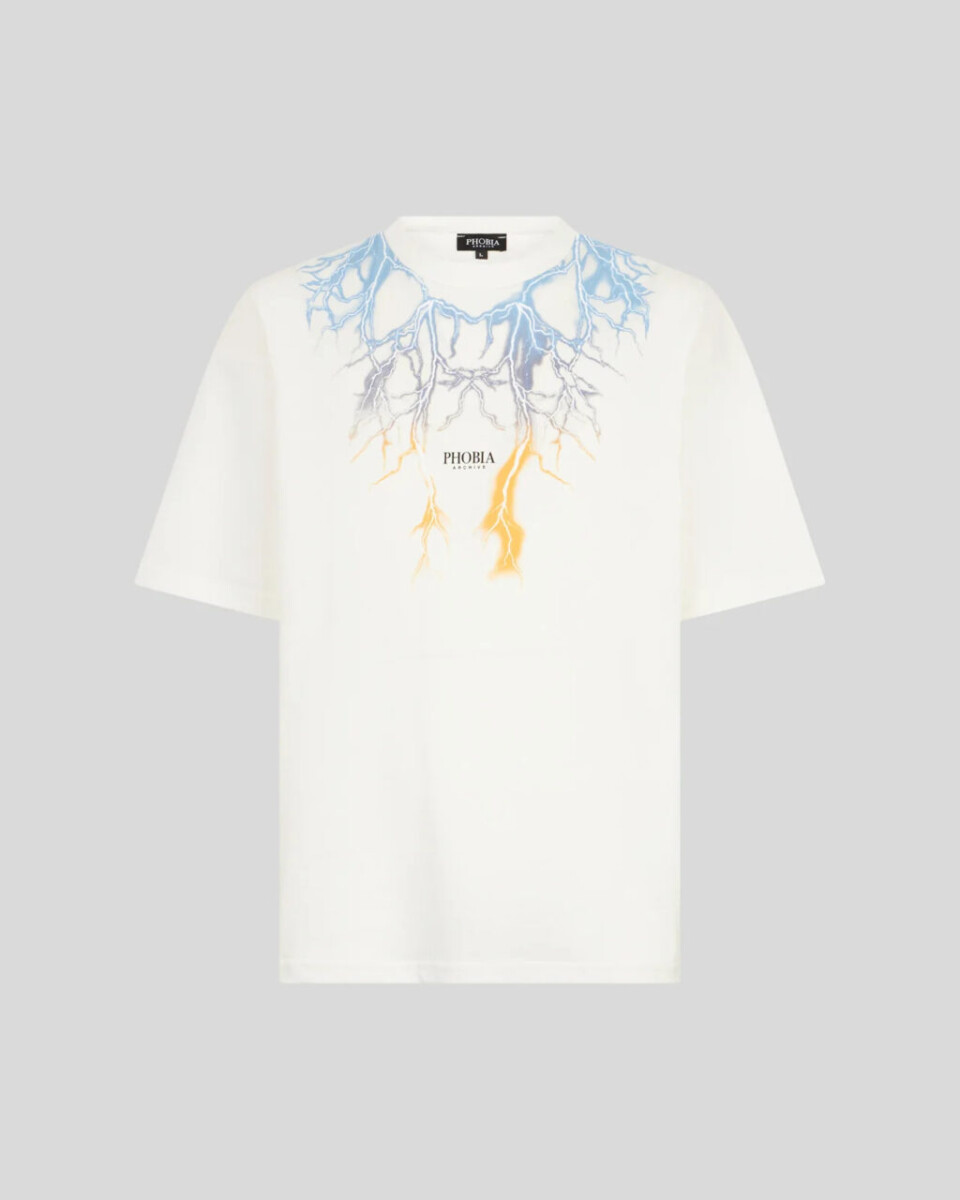 White T-Shirt
Bicolor Lightning